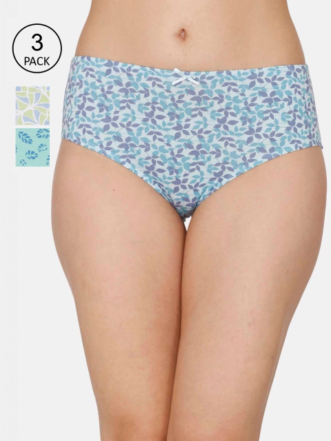 

Zivame Women Pack Of 3 Assorted Pure Cotton Hipster Briefs