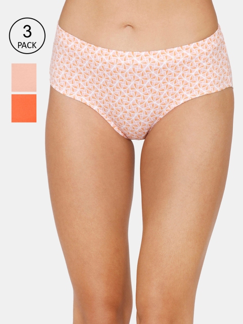 

Zivame Women Pack Of 3 Assorted Hipster Briefs