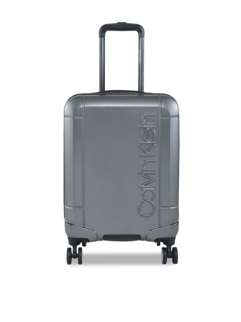 

Calvin Klein In Flight Range Black Mesh Hard Cabin Suitcase, Grey