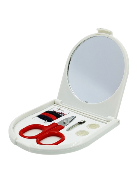 

Sanfe Pack of 2 Silver-Toned Magnifying Make-Up Mirror Compact, White