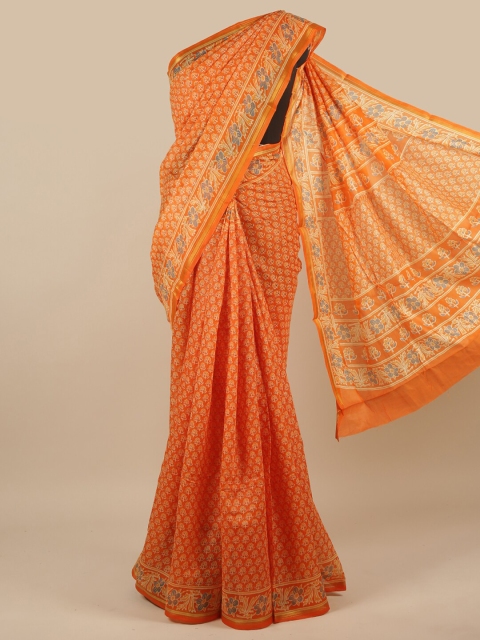 

Pothys Orange Ethnic Motifs Saree