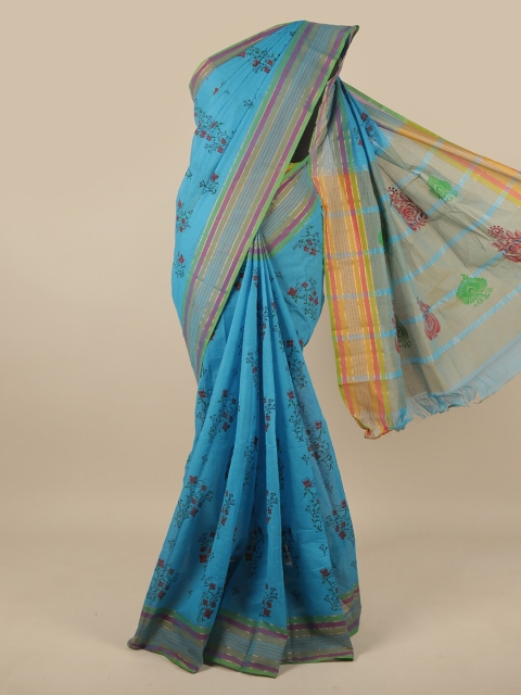 

Pothys Blue FloralPrinted Pure Cotton Saree