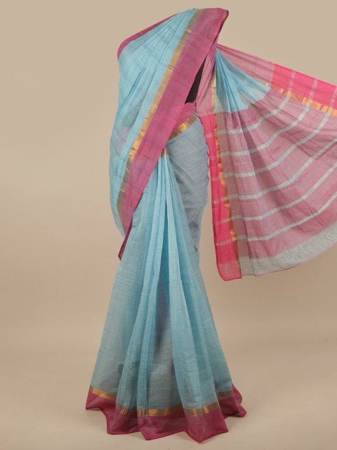 

Pothys Blue & Pink Pure Cotton Saree