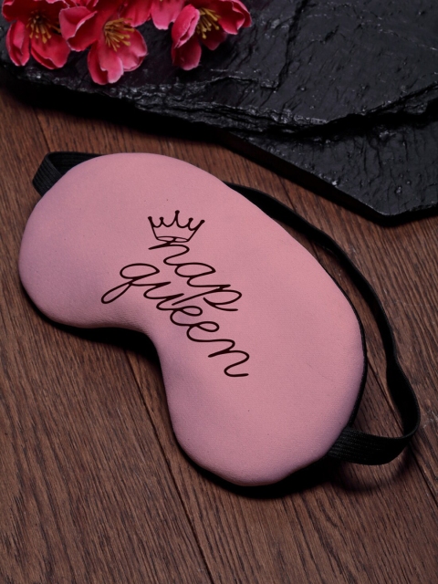 

Ferosh Unisex Pink & Black Nap Queen Printed Eye Mask