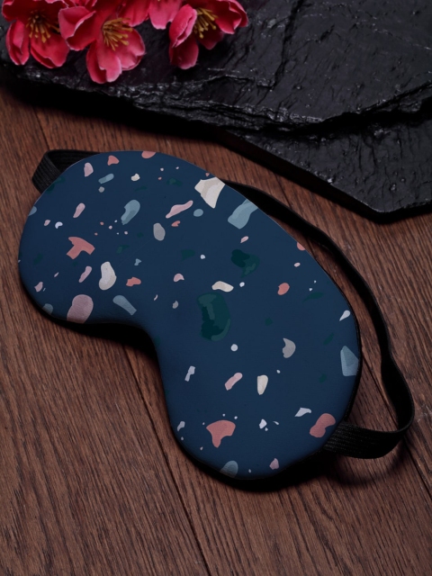 

Ferosh Navy Blue & Pink Printed Eye Mask