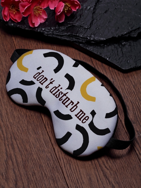 

Ferosh White & Black Don't Disturb Me Printed Eye Mask