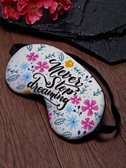 

Ferosh Unisex White & Black Typography Printed Eye Mask