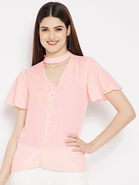 

STALK Pink Flared Sleeves Top