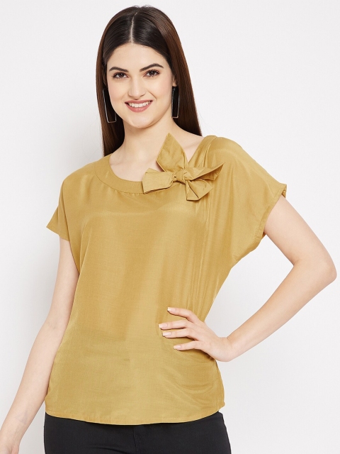 

STALK Gold-Toned Extended Sleeves Top