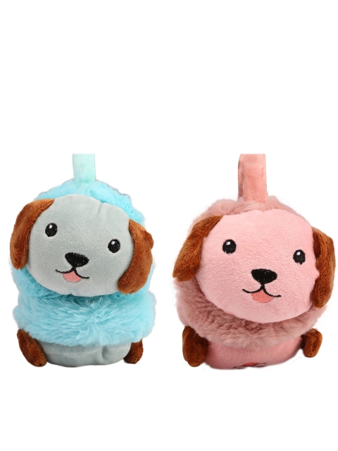 

FabSeasons Kids Pack Of 2 Blue & Pink Fur Ear Muffs
