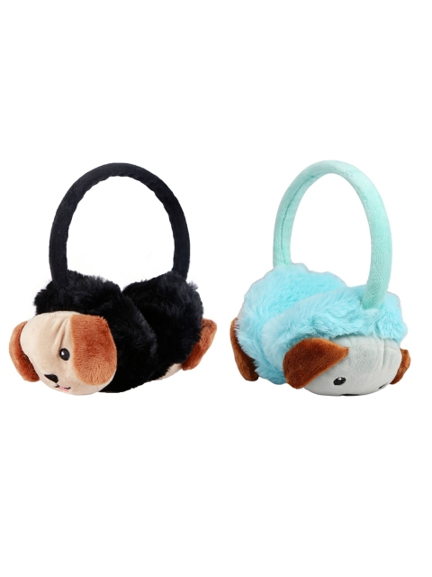 

FabSeasons Women Black & Blue Set of 2 Fur Hair Accessory Set