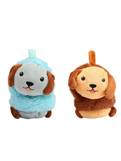 

FabSeasons Women Set Of 2 Blue & Brown Fur Ear Muffs