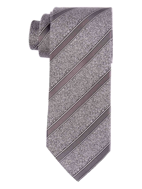 

The Tie Hub Men Grey Woven Design Skinny Tie