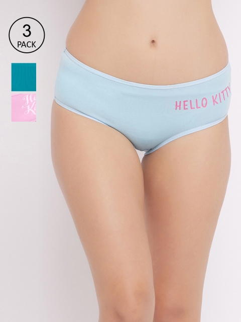 

Clovia Pack Of 3 Hello Kitty Printed Cotton Hipster Panty COMPN1305S, Pink
