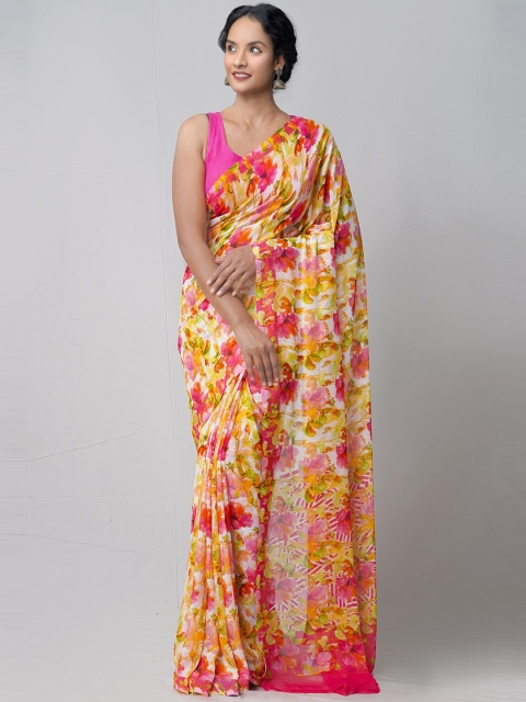 

Unnati Silks Multi Floral Patola Saree