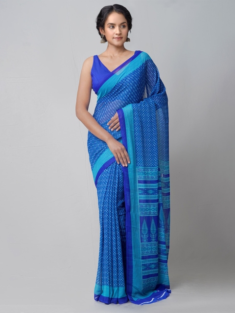 

Unnati Silks Blue Patola Saree