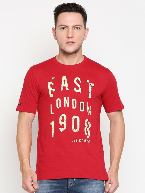 

Lee Cooper Men Red Typography Printed T-shirt
