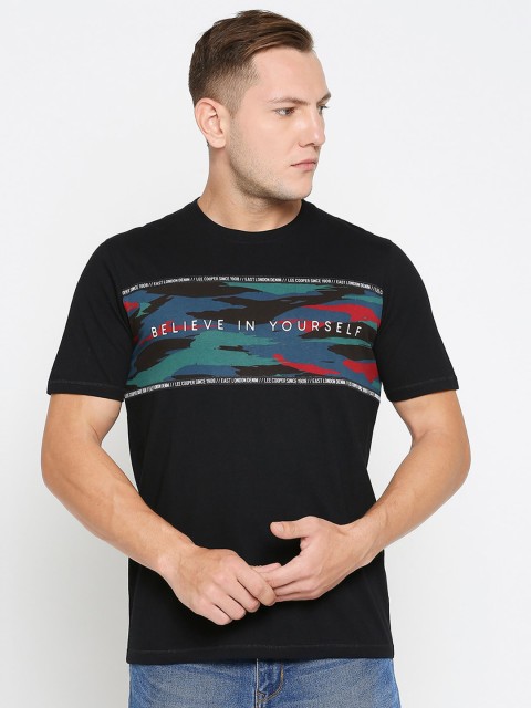 

Lee Cooper Men Black Printed T-shirt
