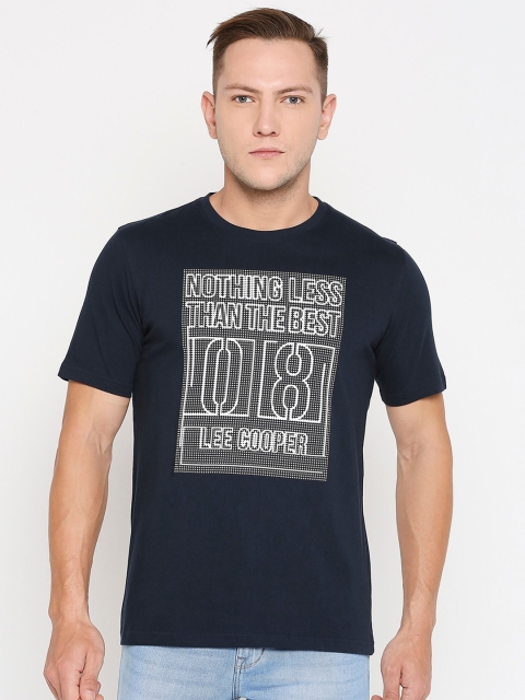 

Lee Cooper Men Blue Typography Printed T-shirt