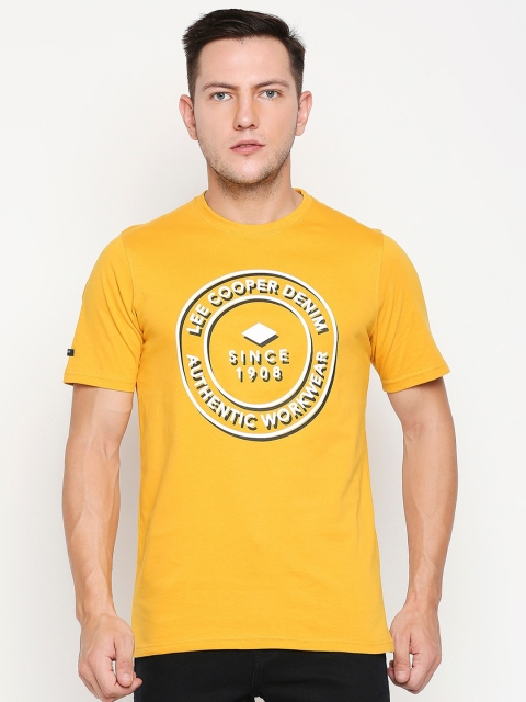 

Lee Cooper Men Yellow Typography 5 Printed T-shirt
