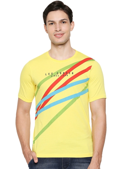 

Lee Cooper Men Yellow Typography Printed T-shirt