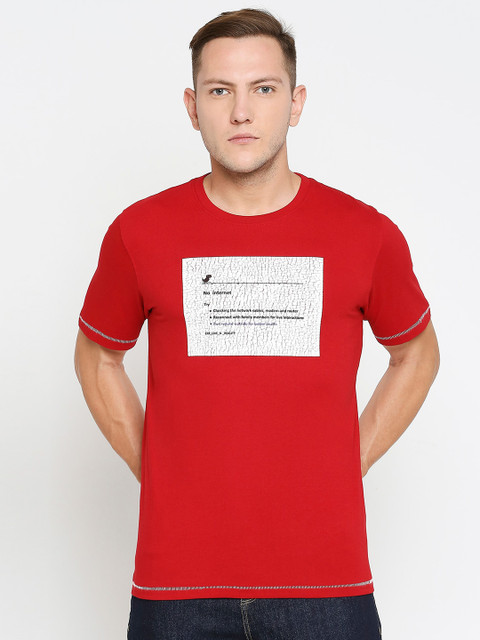 

Lee Cooper Men Red Typography Printed T-shirt