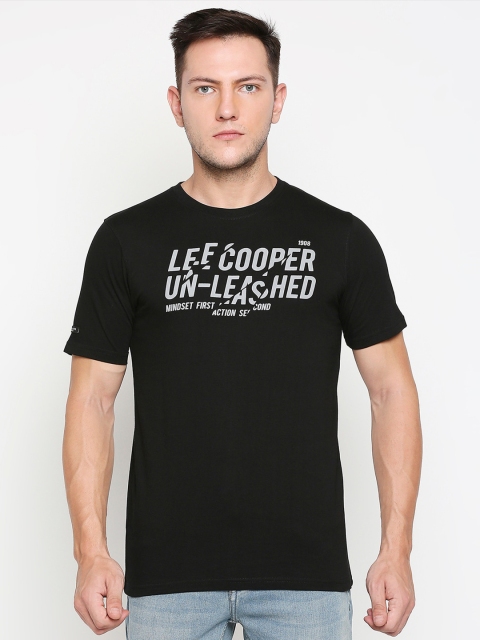 

Lee Cooper Men Black Typography Printed T-shirt