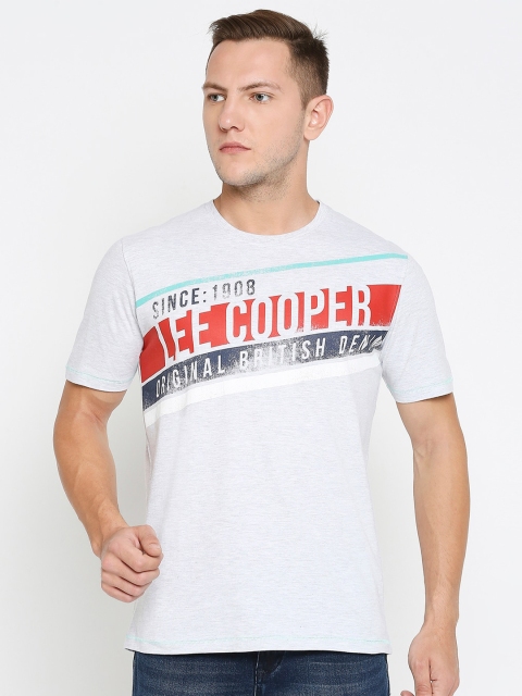 

Lee Cooper Men Grey Typography Printed T-shirt