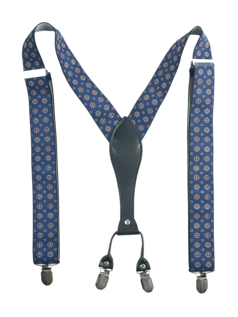 

Kastner Men Blue & White Printed Suspenders