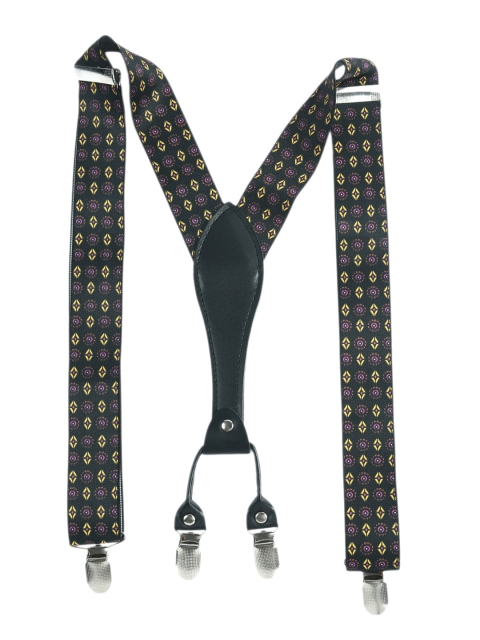 

Kastner Men Black & Yellow Printed Suspenders, Multi