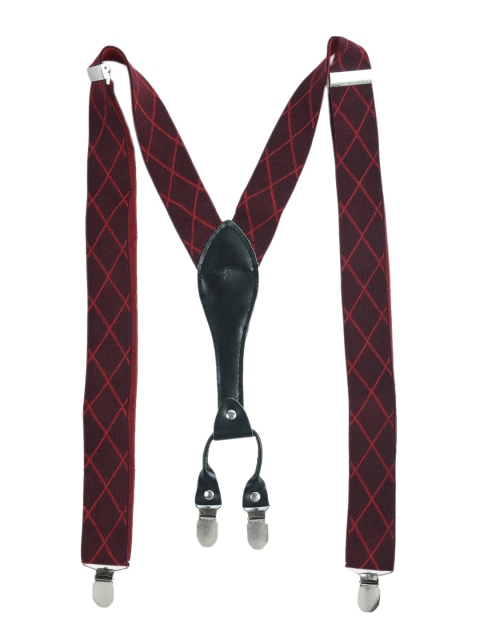 

Kastner Men Maroon & Red Suspenders