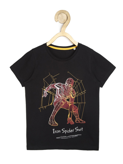 

Allen Solly Junior Boys Black Spider-Man Printed T-shirt