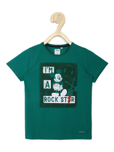 

Allen Solly Junior Boys Green Printed Applique T-shirt