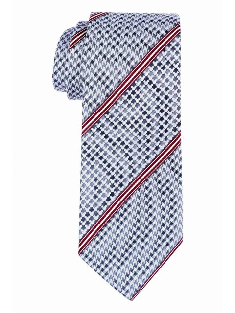 

The Tie Hub Men Blue & Red Woven Design Checked Skinny Tie