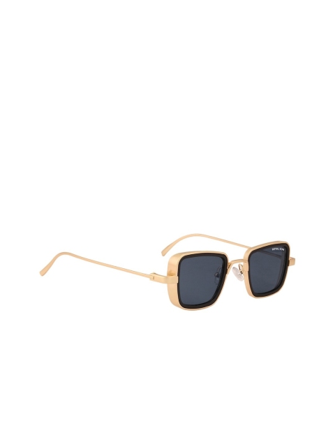 

ROYAL SON Unisex Black Lens & Gold-Toned Sunglasses with UV Protected Lens CHI0067-R1