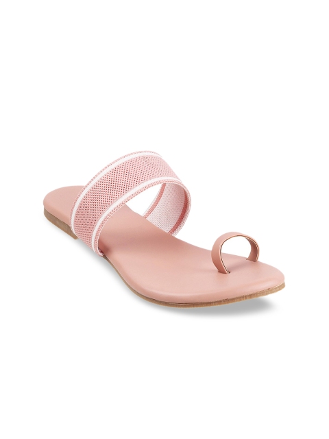 

WALKWAY by Metro Women Peach-Coloured Textured One Toe Flats