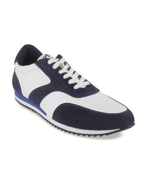 

Metro Men White & Blue Colourblocked Sneakers
