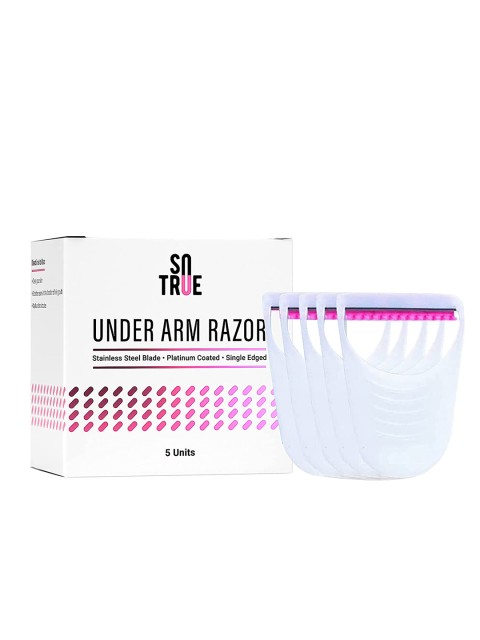 

SOTRUE Women Pack Of 5 Underarm Razors For Instant Hair Removal, Pink