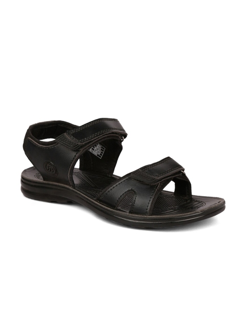 

Bata Men Black PU Comfort Sandals