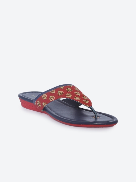 

Biba Women Red Printed T-Strap Flats