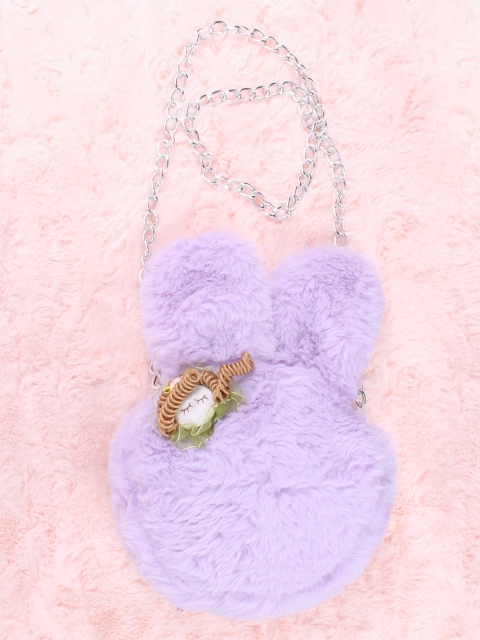 

CUTECUMBER Girls Purple Faux Fur Sling Bag