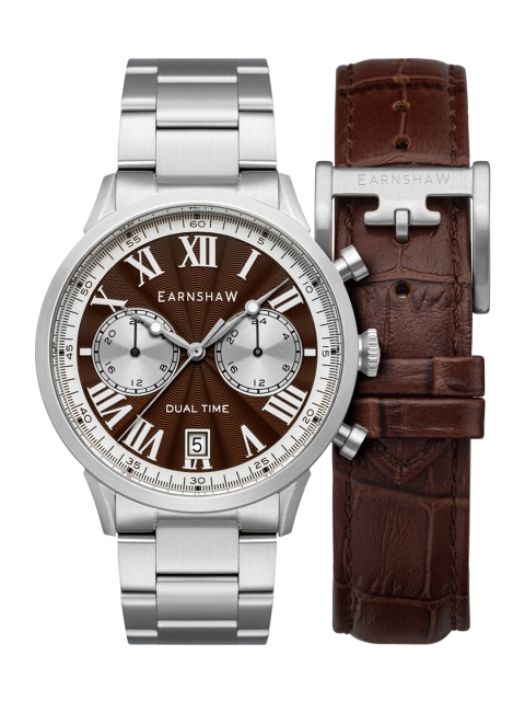 

EARNSHAW Men Brown Dial Analogue Watch With Additional Strap