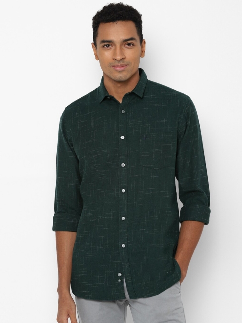 

Allen Solly Men Green Slim Fit Printed Pure Cotton Casual Shirt