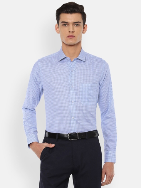 

Louis Philippe Men Blue Slim Fit Micro Ditsy Printed Formal Shirt