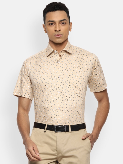 

Van Heusen Men Cream-Coloured Floral Printed Formal Shirt