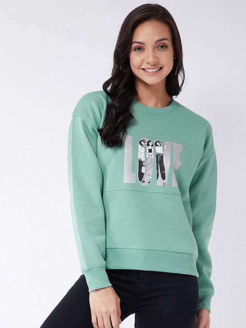 

Modeve Women Green Printed Sweatshirt