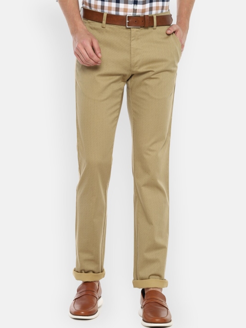 

Van Heusen Sport Men Beige Textured Slim Fit Trousers