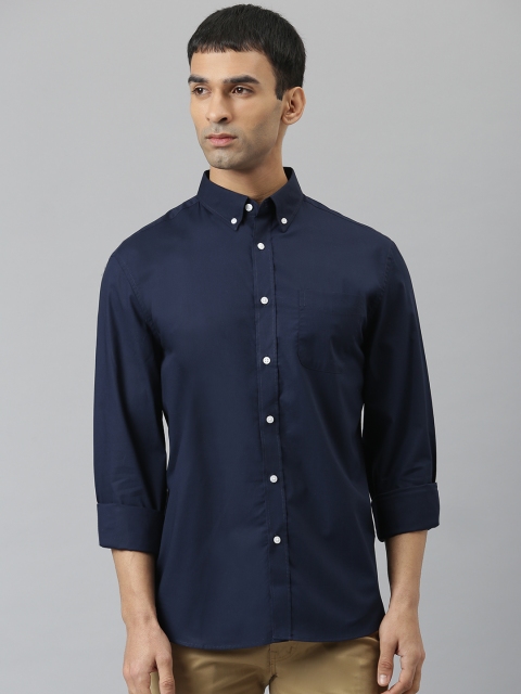 

Marks & Spencer Men Navy Blue Casual Shirt
