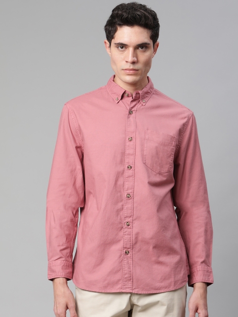 

Marks & Spencer Men Pink Cotton Casual Shirt