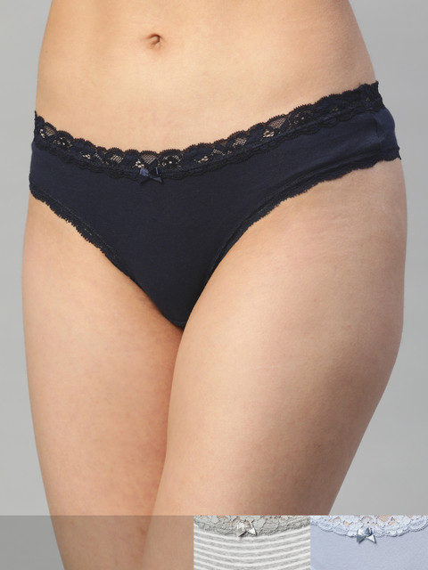 

Marks & Spencer Women Set of 3 Bikini Briefs T617796PGREY MIX, Grey